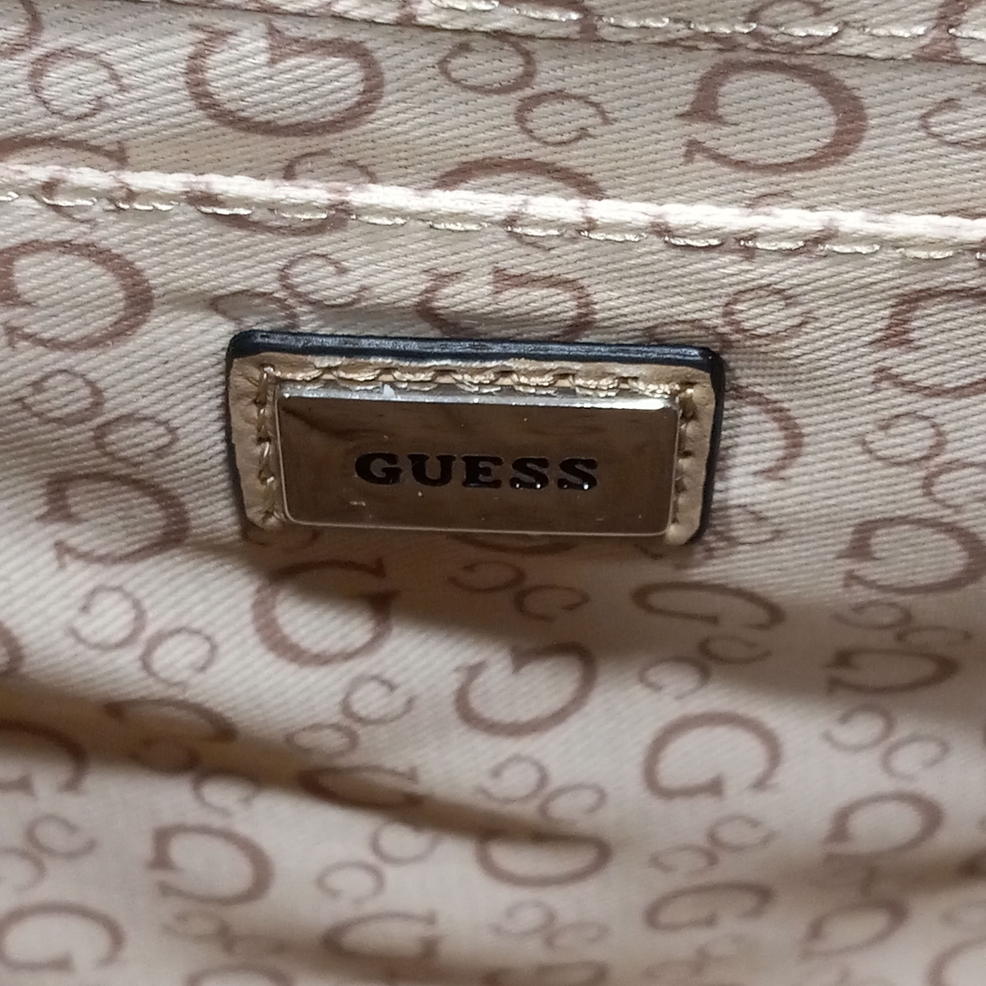 Guess | Bags | New Guess Womens Tan Beige Logo Debossed Satchel Handbag  Purse | Poshmark